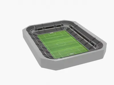 Football Stadium Low-poly 3D model 35