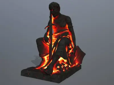 statue Low-poly 3D model