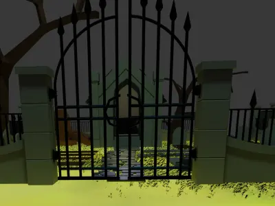 Graveyard low poly Free 3D model