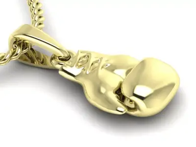 pendant boxing glove 3D print model