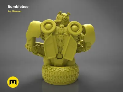 Bumblebee bust 3D print model
