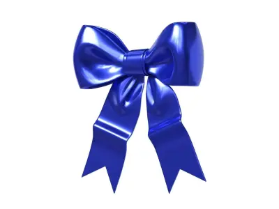 Christmas Bow Ribbon 31 Low-poly 3D model