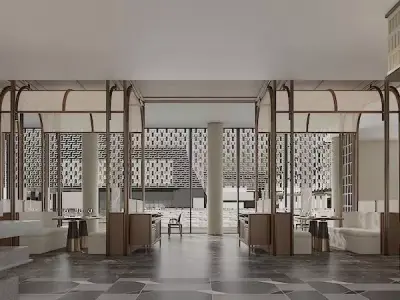 Restaurant Interior Design 3D model buy