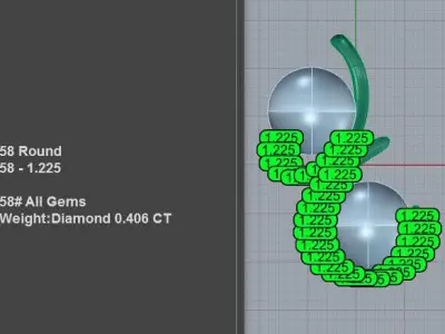 Double Pearl Pendant 3D print model