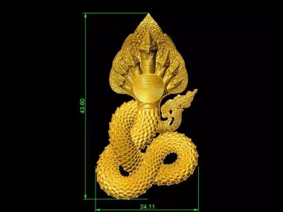 Khmer Dragon Neak Khmer Pendant P2 3D print model