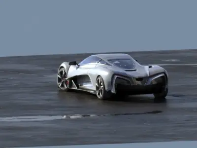 Aurelio electric supper car version 2 3D print model