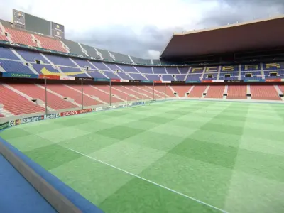 Camp Nou Stadium FC Barcelona Football Arena Low-poly 3D model