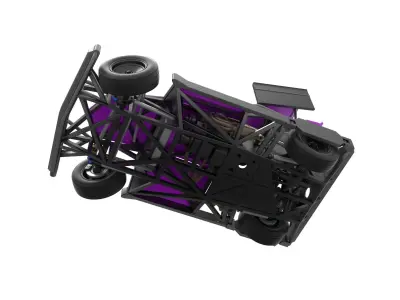 New Zealand Superstock car while turning Version 2 Scale 1 to 25 3D print model
