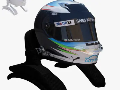 Ricciardo helmet 2017 Low-poly 3D model