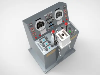 control module aboard a ship 3D model
