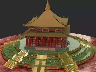 Chinese temple 3D model
