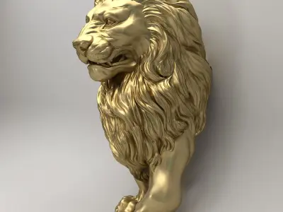Lion Baluster  3D model