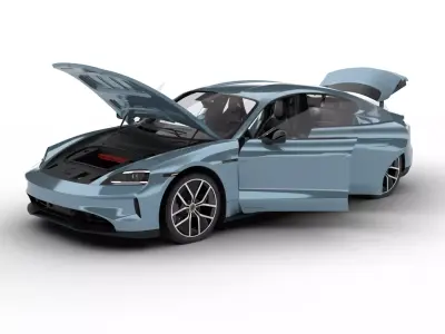 Porsche Taycan 4S Black Edition 2026 HQ 3d model 3D model