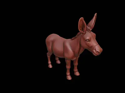 Donkey Animal Sculpture 3D print model buy