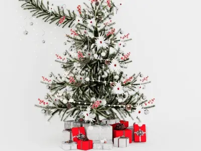 3D Christmas Tree 7 with gifts New year 3D model