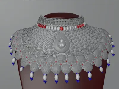 female jewelry necklace 3D model