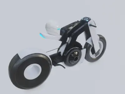 IQ Motorcycle Low-poly 3D model