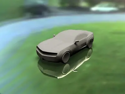 Low Poly Game Ready chevy camaro Low-poly 3D model