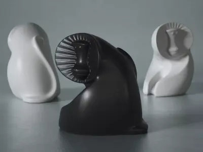 JONATHAN ADLER Ceramic Baboon 3D model