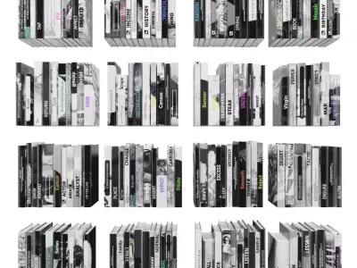 Books 150 pieces 2-8-3 Low-poly 3D model