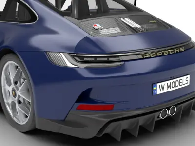 Porsche 911 S-T 2024 HQ 3D model