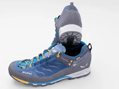 Pair of trekking shoes sneakers outdoor footwear 3D model