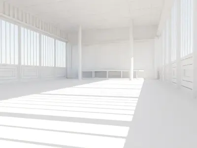 Dojo Hall Low-poly 3D model
