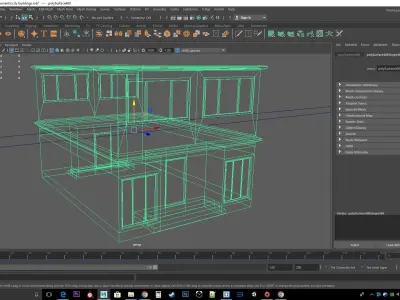 building model 2 low poly Low-poly 3D model
