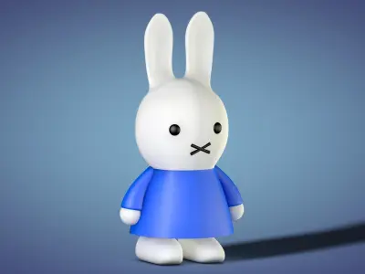 Miffy - Bunny Rabbit Low-poly 3D model