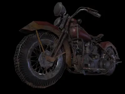 Motorcycle Game Ready - Low Poly Free 3D Model -  Low-poly 3D model