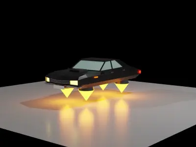 vintage car  Free low-poly 3D model