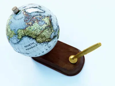 Earth Pen Holder 3D model