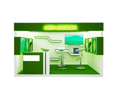  Booth Exhibition Stand a405b  3D model