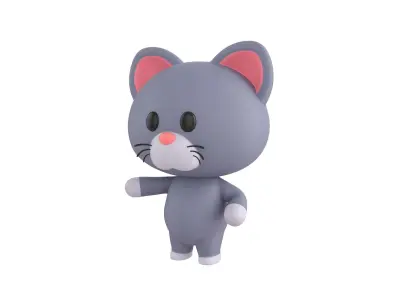 Character053 Rigged Cat 3D model