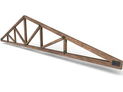 Wooden Trusses M07 Low-poly 3D model