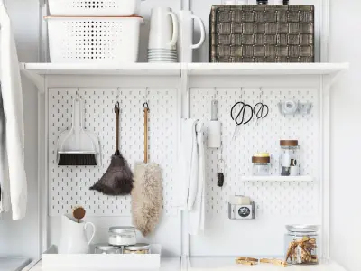 wall module Algot 13 washing machine  Laundry set 3D model