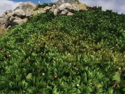 Grass Low Poly  Low-poly 3D model