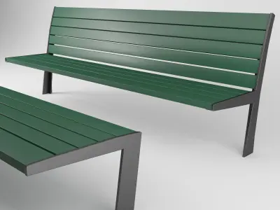 urban benches - city of Munich Free 3D model