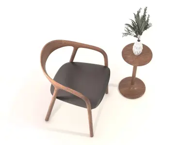 Modern Coffee Table and Chair 5 3D model