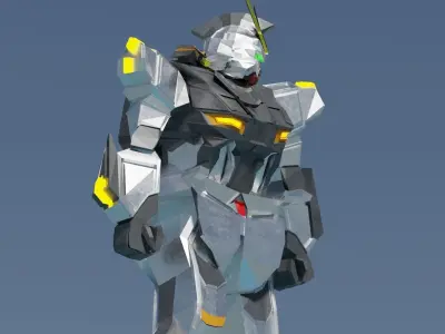 Gundam RX - 93 Low Rigged 3D Free 3D model