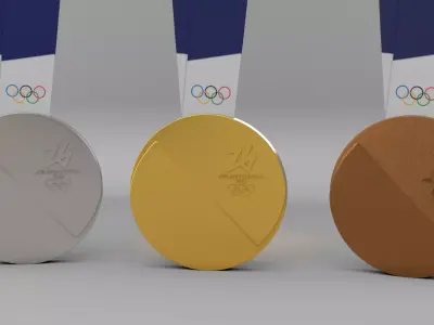 XXV Olympic Winter Games Milano Cortina 2026 Medals 3D model