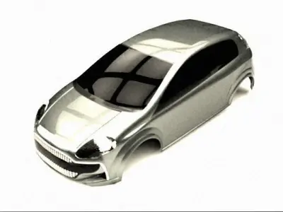 Fiat Punto Evo body replica Free 3D model