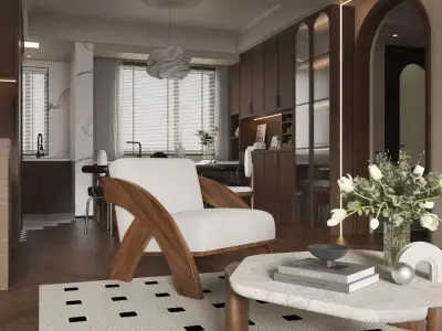 Living room 3D model 48