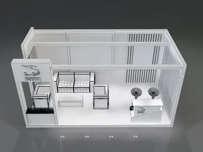 Booth Exhibition Stand a656 3D model