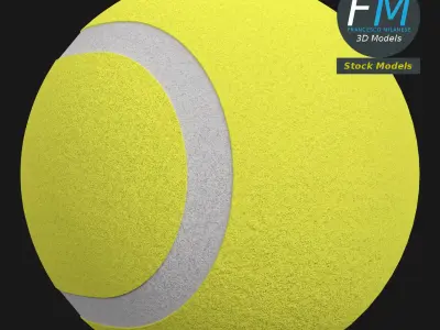 Tennis ball 3D model 8