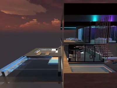 Glass house Free 3D model