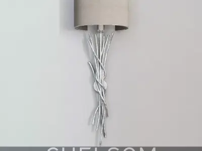 Silver sculpture sconce ss67w1 3D model