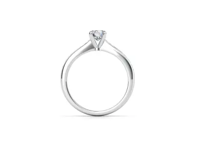 ZDR0107 diamond engagement ring gold 3D print model