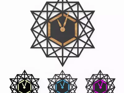 Realistic 3D wall clock model 3D model