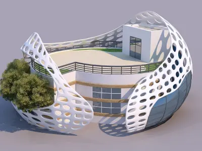 0049 - Chalet - Villa Organic 3D model